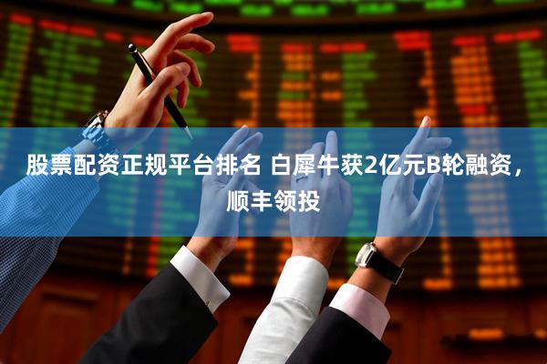 股票配资正规平台排名 白犀牛获2亿元B轮融资，顺丰领投