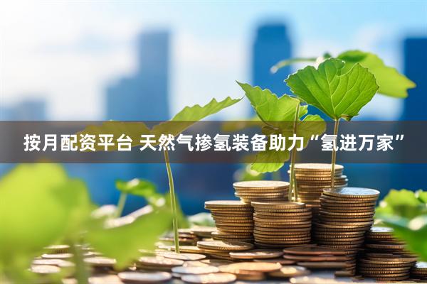 按月配资平台 天然气掺氢装备助力“氢进万家”